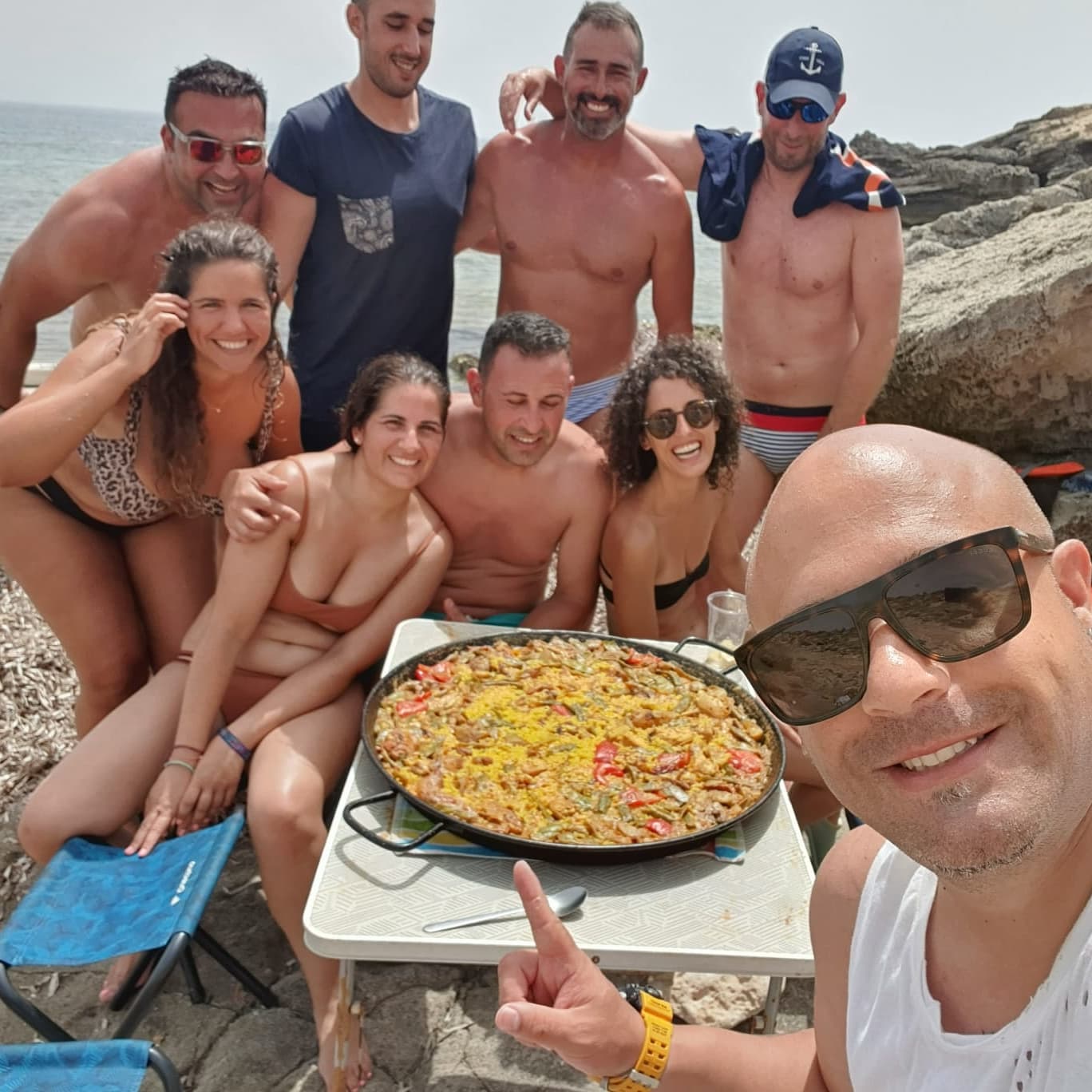 Paella en isla velero privado